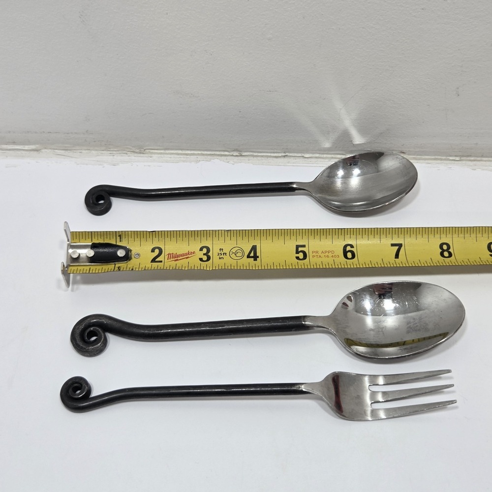 Gourmet Settings 18/10 Stainless Treble Clef Wrought Iron Spoons Fork (7pcs) - Picture 9 of 9